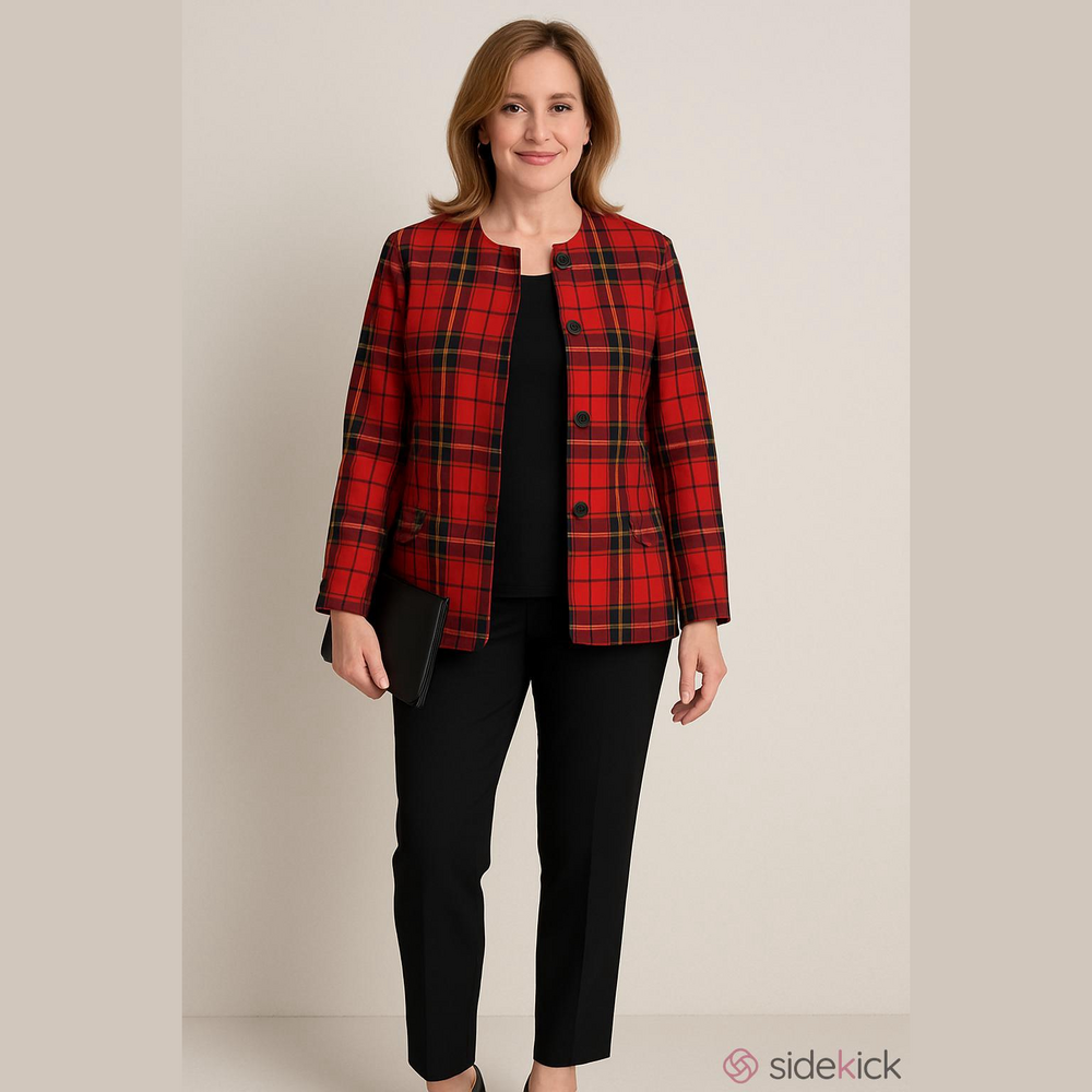 Retro 90's Scotch Plaid/Tartan Alexon UK Oversized Businesscore Blazer